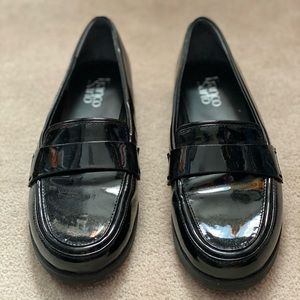 Patent leather loafers